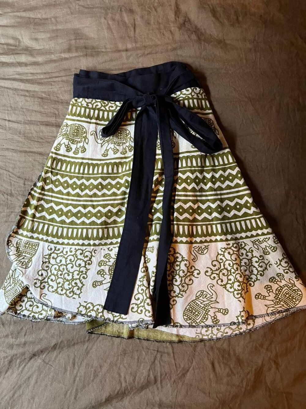 LIKE NEW - Artisan Cotton Wrap Skirt